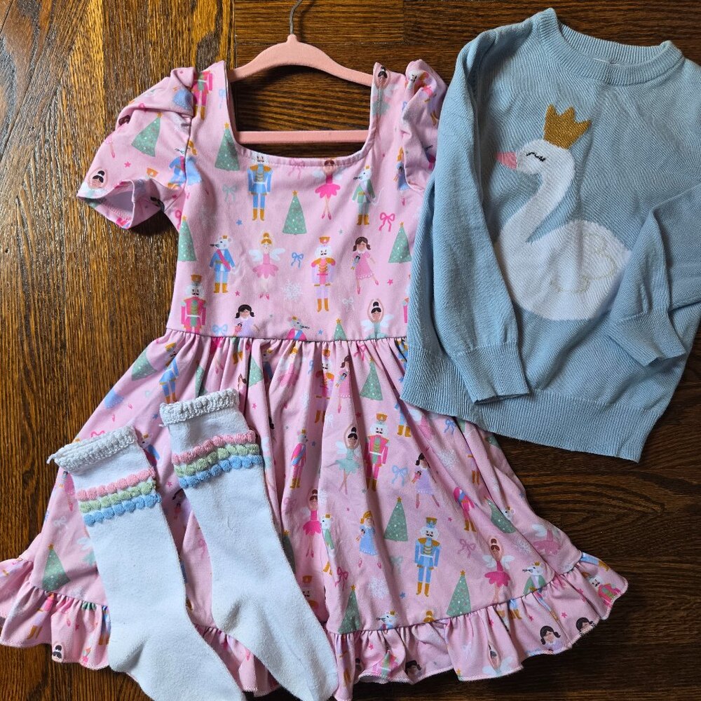 Little Stocking Company Nutcracker Dress and Sweater